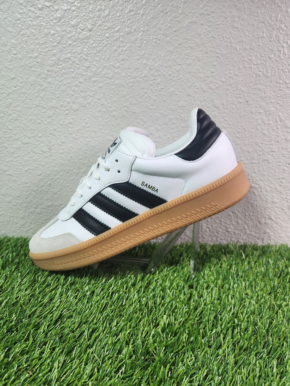 adidas® Women's 12.5 (Men's 11.5) Samba XLG Shoes in Cloud White/Core Black/Gum